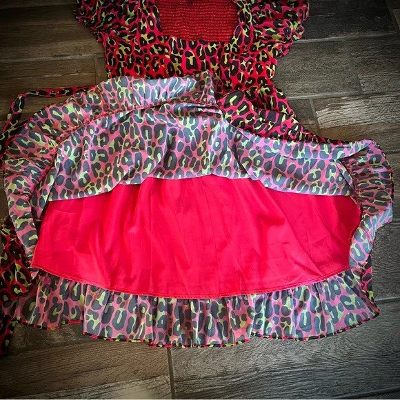 Sourpuss red leopard print dress S - Picture 8 of 10